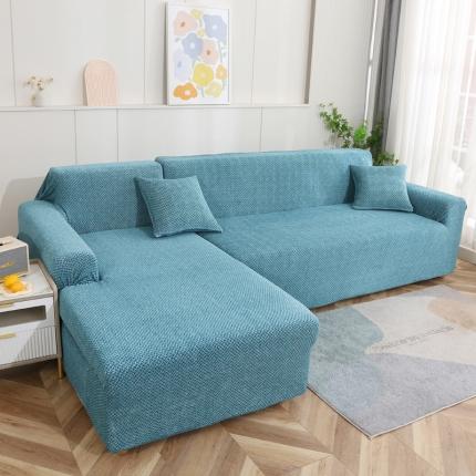 91家纺网 家纺一手货源 找家纺 兴妮雅家纺 2023新款雪尼尔贵妃全包沙发笠弹力全包冬季加厚沙发坐垫套 湖蓝