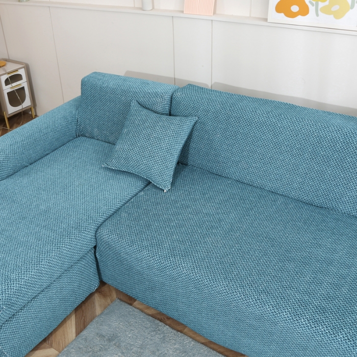 91家纺网 家纺一手货源 找家纺 兴妮雅家纺 2023新款雪尼尔贵妃全包沙发笠弹力全包冬季加厚沙发坐垫套 湖蓝