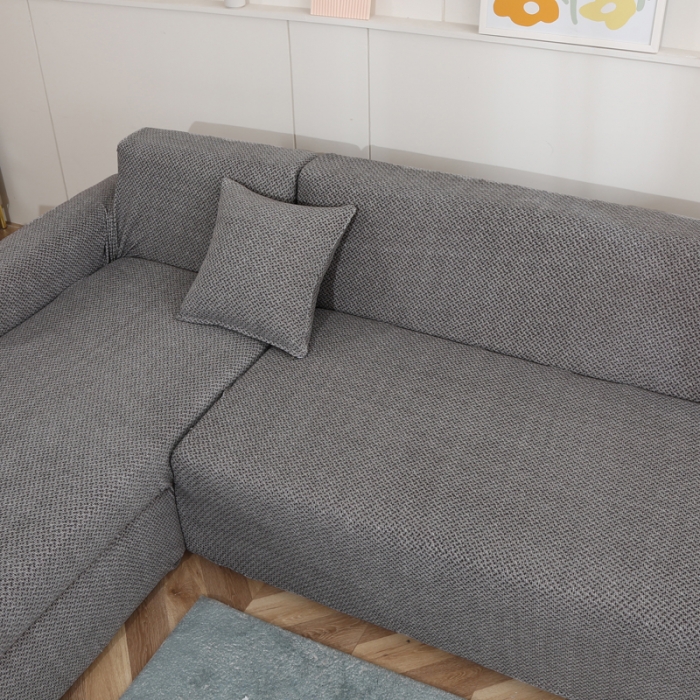 91家纺网 家纺一手货源 找家纺 兴妮雅家纺 2023新款雪尼尔贵妃全包沙发笠弹力全包冬季加厚沙发坐垫套 深灰