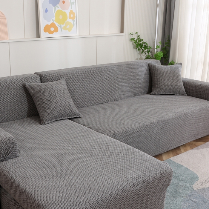 91家纺网 家纺一手货源 找家纺 兴妮雅家纺 2023新款雪尼尔贵妃全包沙发笠弹力全包冬季加厚沙发坐垫套 深灰