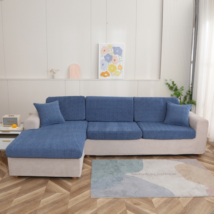 91家纺网 家纺一手货源 找家纺 兴妮雅家纺 2023新款雪尼尔贵妃坐垫沙发笠弹力全包冬季加厚沙发坐垫套 宝蓝