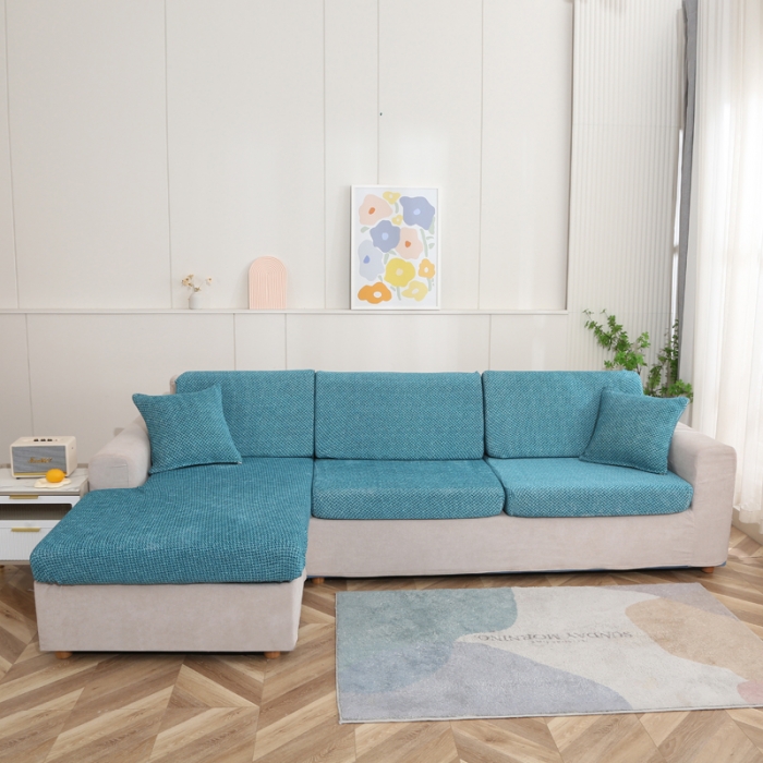 91家纺网 家纺一手货源 找家纺 兴妮雅家纺 2023新款雪尼尔贵妃坐垫沙发笠弹力全包冬季加厚沙发坐垫套 翡绿