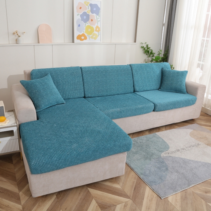 91家纺网 家纺一手货源 找家纺 兴妮雅家纺 2023新款雪尼尔贵妃坐垫沙发笠弹力全包冬季加厚沙发坐垫套 翡绿