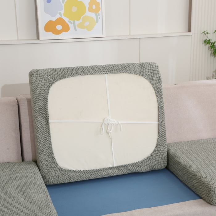 91家纺网 家纺一手货源 找家纺 兴妮雅家纺 2023新款雪尼尔贵妃坐垫沙发笠弹力全包冬季加厚沙发坐垫套 浅豆绿