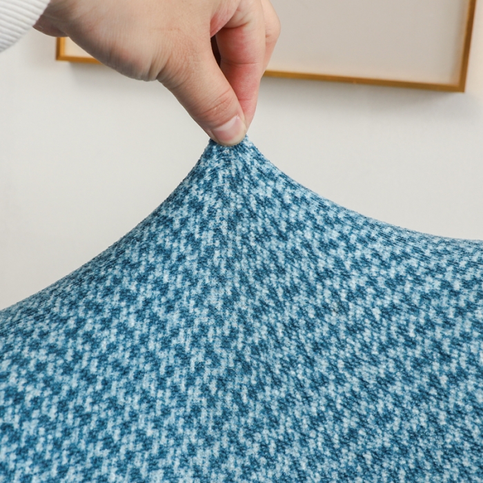 91家纺网 家纺一手货源 找家纺 兴妮雅家纺 2023新款雪尼尔环形沙发沙发笠弹力全包冬季加厚沙发坐垫套 湖蓝