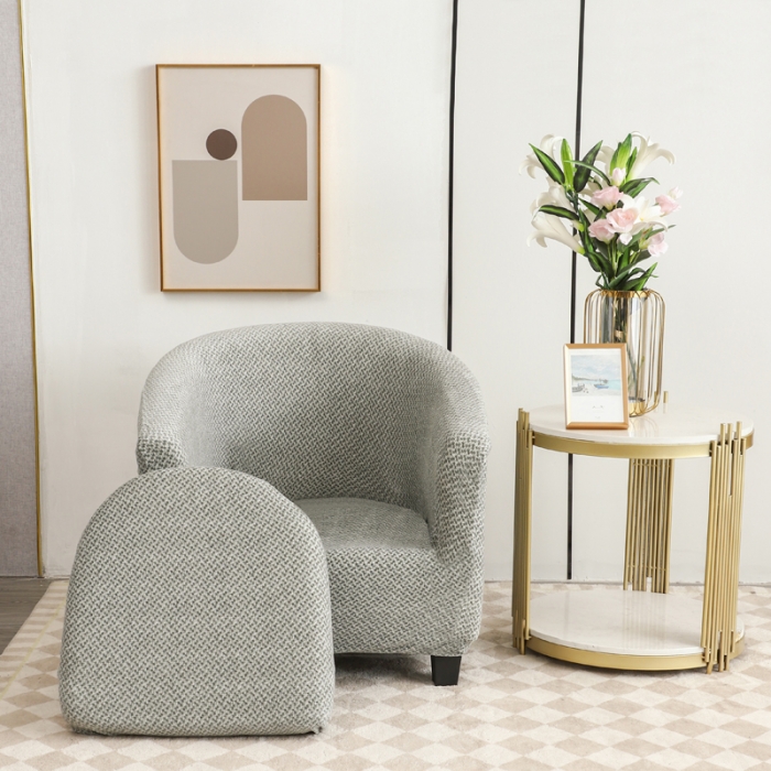 91家纺网 家纺一手货源 找家纺 兴妮雅家纺 2023新款雪尼尔环形沙发沙发笠弹力全包冬季加厚沙发坐垫套 浅豆绿