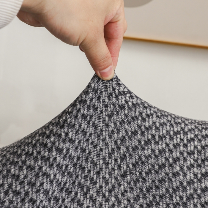 91家纺网 家纺一手货源 找家纺 兴妮雅家纺 2023新款雪尼尔环形沙发沙发笠弹力全包冬季加厚沙发坐垫套 深灰