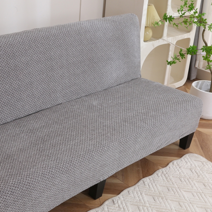 91家纺网 家纺一手货源 找家纺 兴妮雅家纺 2023新款雪尼尔沙发床沙发笠弹力全包冬季加厚沙发坐垫套 浅灰