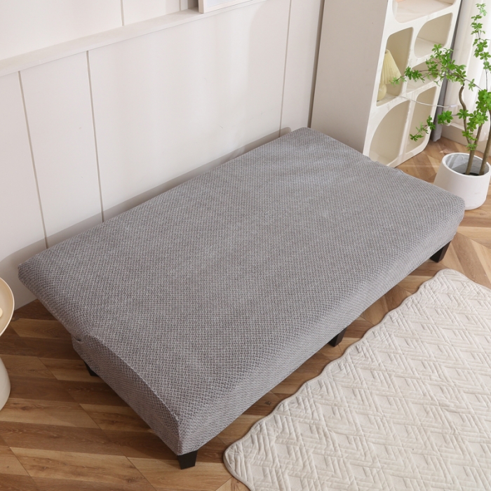 91家纺网 家纺一手货源 找家纺 兴妮雅家纺 2023新款雪尼尔沙发床沙发笠弹力全包冬季加厚沙发坐垫套 浅灰