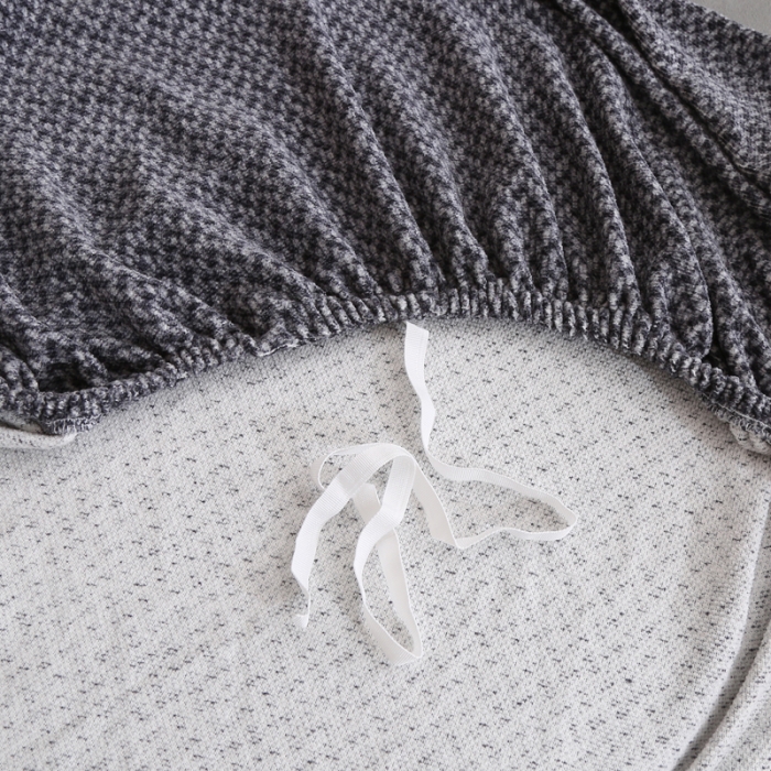 91家纺网 家纺一手货源 找家纺 兴妮雅家纺 2023新款雪尼尔沙发床沙发笠弹力全包冬季加厚沙发坐垫套 深灰