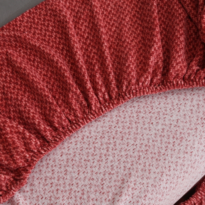 91家纺网 家纺一手货源 找家纺 兴妮雅家纺 2023新款雪尼尔沙发床沙发笠弹力全包冬季加厚沙发坐垫套 砖红