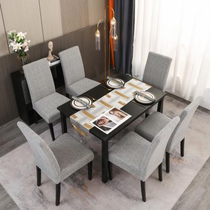 91家纺网 家纺一手货源 找家纺 兴妮雅家纺 2023新款雪尼尔椅子套沙发笠弹力全包冬季加厚沙发坐垫套 浅灰