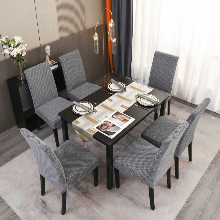 91家纺网 家纺一手货源 找家纺 兴妮雅家纺 2023新款雪尼尔椅子套沙发笠弹力全包冬季加厚沙发坐垫套 深灰