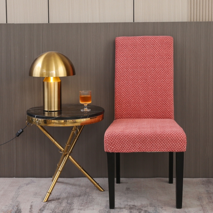 91家纺网 家纺一手货源 找家纺 兴妮雅家纺 2023新款雪尼尔椅子套沙发笠弹力全包冬季加厚沙发坐垫套 砖红