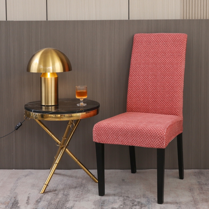 91家纺网 家纺一手货源 找家纺 兴妮雅家纺 2023新款雪尼尔椅子套沙发笠弹力全包冬季加厚沙发坐垫套 砖红