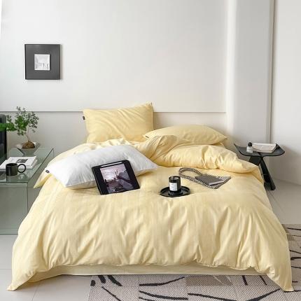 91家纺网 家纺一手货源 找家纺 静家居 2024A类60s水洗贡缎提花四件套 大麦-浅绿