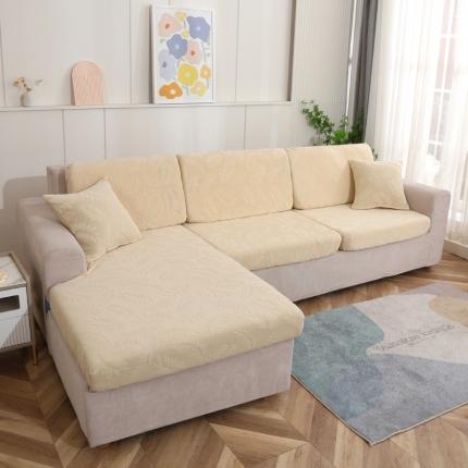 91家纺网 家纺一手货源 找家纺 （总）兴妮雅 2023新款大树叶防水弹力立体浮雕提花贵妃沙发坐垫套