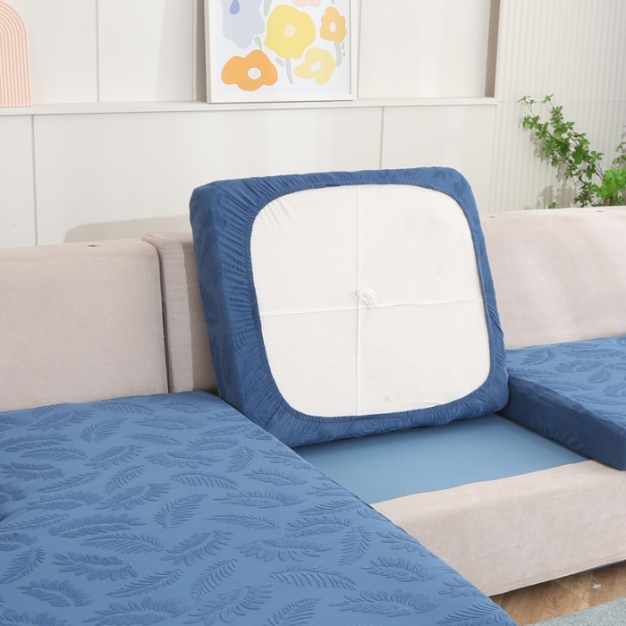 91家纺网 家纺一手货源 找家纺 （总）兴妮雅 2023新款大树叶防水弹力立体浮雕提花贵妃沙发坐垫套