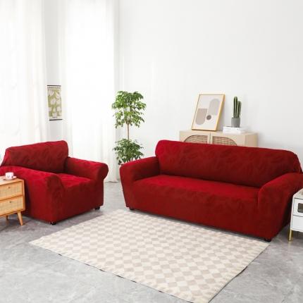 91家纺网 家纺一手货源 找家纺 （总）兴妮雅2023新款大树叶防水弹力沙发笠立体浮雕提花组合沙发套