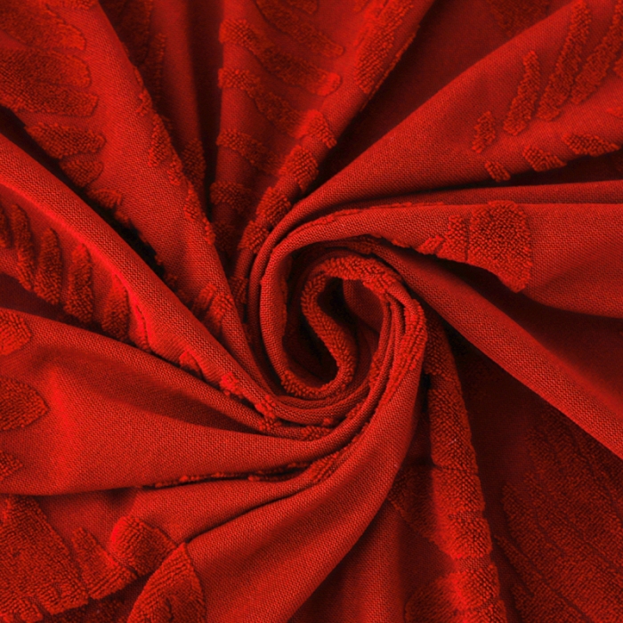 91家纺网 家纺一手货源 找家纺 兴妮雅2023新款大树叶防水弹力沙发笠立体浮雕提花组合沙发套 酒红