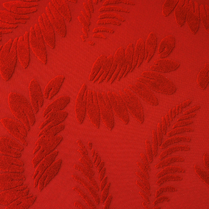 91家纺网 家纺一手货源 找家纺 兴妮雅2023新款大树叶防水弹力沙发笠立体浮雕提花组合沙发套 酒红