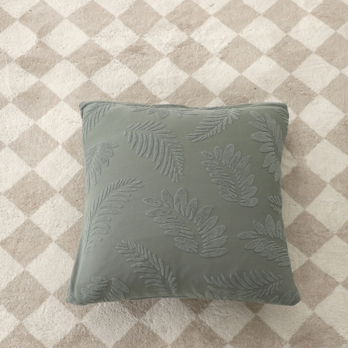 91家纺网 家纺一手货源 找家纺 兴妮雅2023新款大树叶防水弹力沙发笠立体浮雕提花组合沙发套 抹茶绿