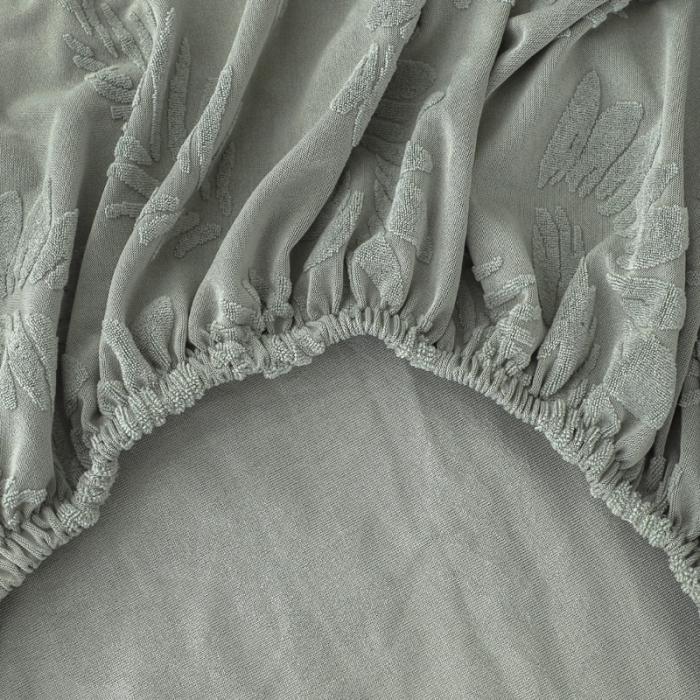 91家纺网 家纺一手货源 找家纺 兴妮雅2023新款大树叶防水弹力沙发笠立体浮雕提花组合沙发套 抹茶绿