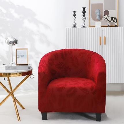 91家纺网 家纺一手货源 找家纺 （总）兴妮雅2023新款大树叶防水弹力立体浮雕提花圆沙发套