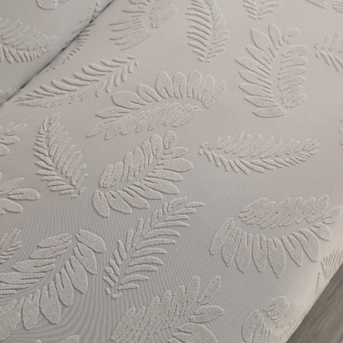 91家纺网 家纺一手货源 找家纺 兴妮雅2023新款大树叶方式弹力立体浮雕提花沙发床套 浅灰
