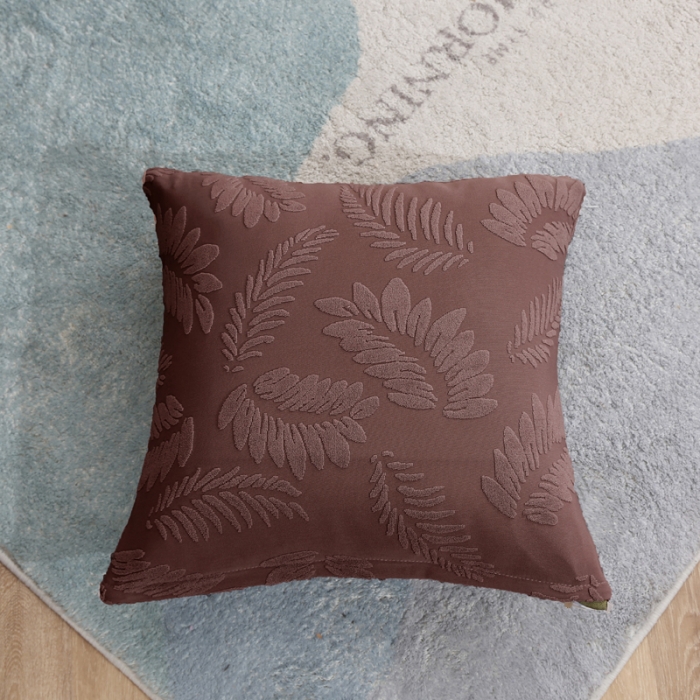 91家纺网 家纺一手货源 找家纺 兴妮雅2023新款大树叶防水弹力沙发笠立体浮雕提花贵妃沙发套 咖啡