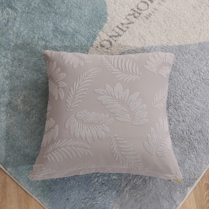 91家纺网 家纺一手货源 找家纺 兴妮雅2023新款大树叶防水弹力沙发笠立体浮雕提花贵妃沙发套 浅灰