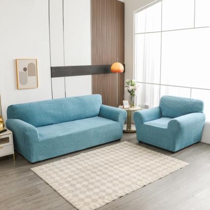 91家纺网 家纺一手货源 找家纺 兴妮雅家纺 2023新款雪尼尔组合沙发沙发笠弹力全包冬季加厚沙发坐垫套 湖蓝