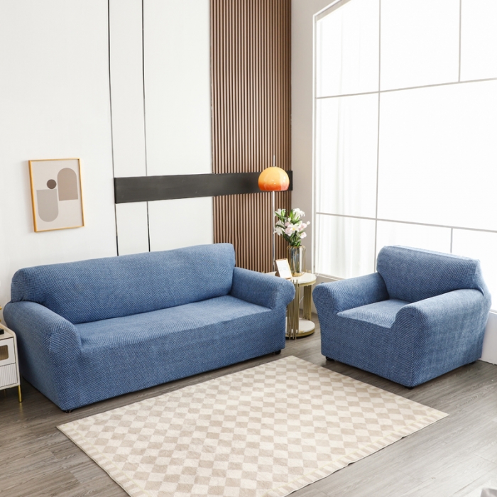 91家纺网 家纺一手货源 找家纺 兴妮雅家纺 2023新款雪尼尔组合沙发沙发笠弹力全包冬季加厚沙发坐垫套 宝蓝