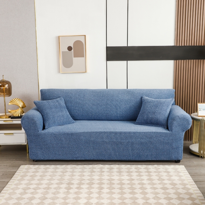 91家纺网 家纺一手货源 找家纺 兴妮雅家纺 2023新款雪尼尔组合沙发沙发笠弹力全包冬季加厚沙发坐垫套 宝蓝