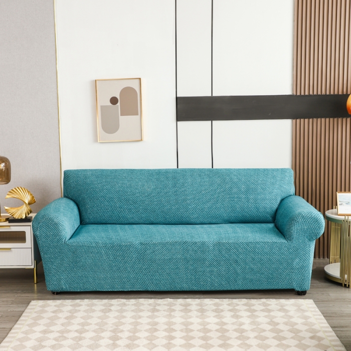 91家纺网 家纺一手货源 找家纺 兴妮雅家纺 2023新款雪尼尔组合沙发沙发笠弹力全包冬季加厚沙发坐垫套 翡绿