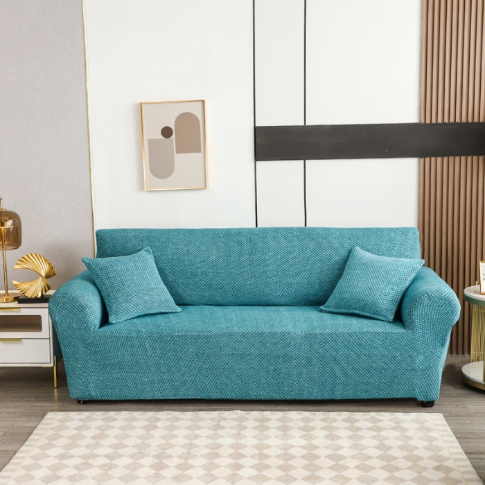 91家纺网 家纺一手货源 找家纺 兴妮雅家纺 2023新款雪尼尔组合沙发沙发笠弹力全包冬季加厚沙发坐垫套 翡绿