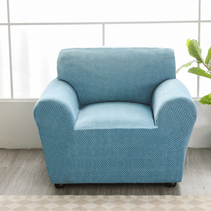 91家纺网 家纺一手货源 找家纺 兴妮雅家纺 2023新款雪尼尔组合沙发沙发笠弹力全包冬季加厚沙发坐垫套 湖蓝