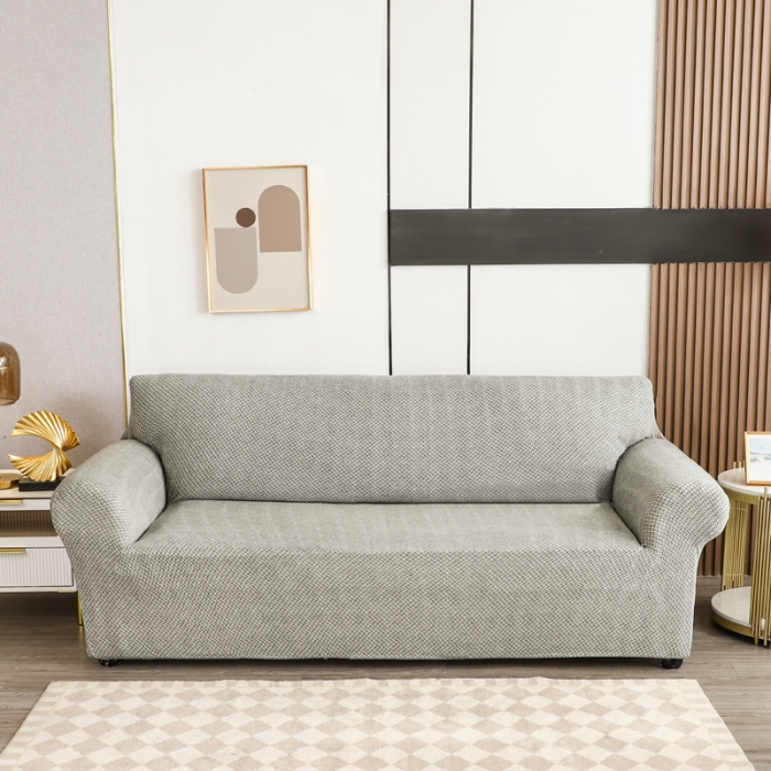 91家纺网 家纺一手货源 找家纺 兴妮雅家纺 2023新款雪尼尔组合沙发沙发笠弹力全包冬季加厚沙发坐垫套 浅豆绿