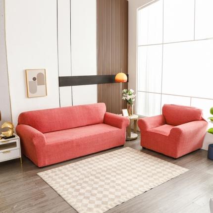 兴妮雅家纺 2023新款雪尼尔组合沙发沙发笠弹力全包冬季加厚沙发坐垫套 砖红