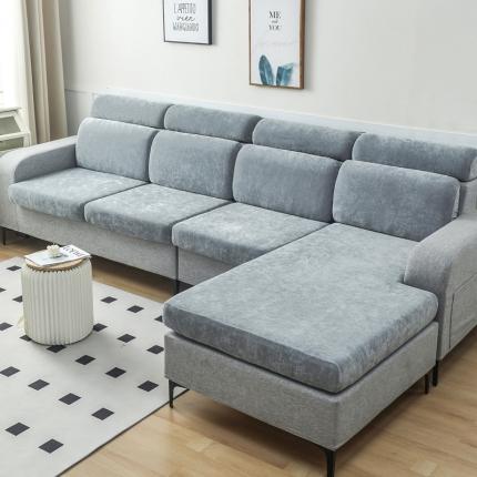 91家纺网 家纺一手货源 找家纺 千彤 2023新款常规款雪尼尔沙发笠系列 中性灰