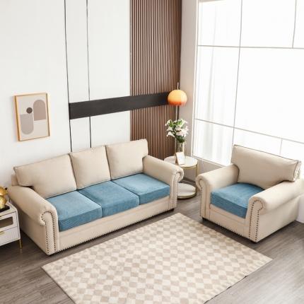 兴妮雅家纺 2023新款雪尼尔坐垫套沙发笠弹力全包冬季加厚沙发坐垫套 湖蓝