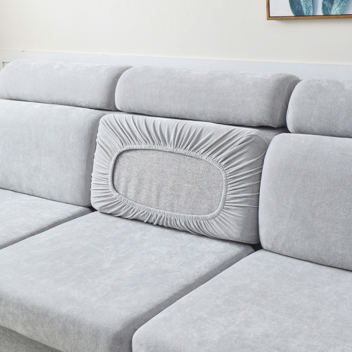 91家纺网 家纺一手货源 找家纺 千彤 2023新款常规款雪尼尔沙发笠系列 银灰色