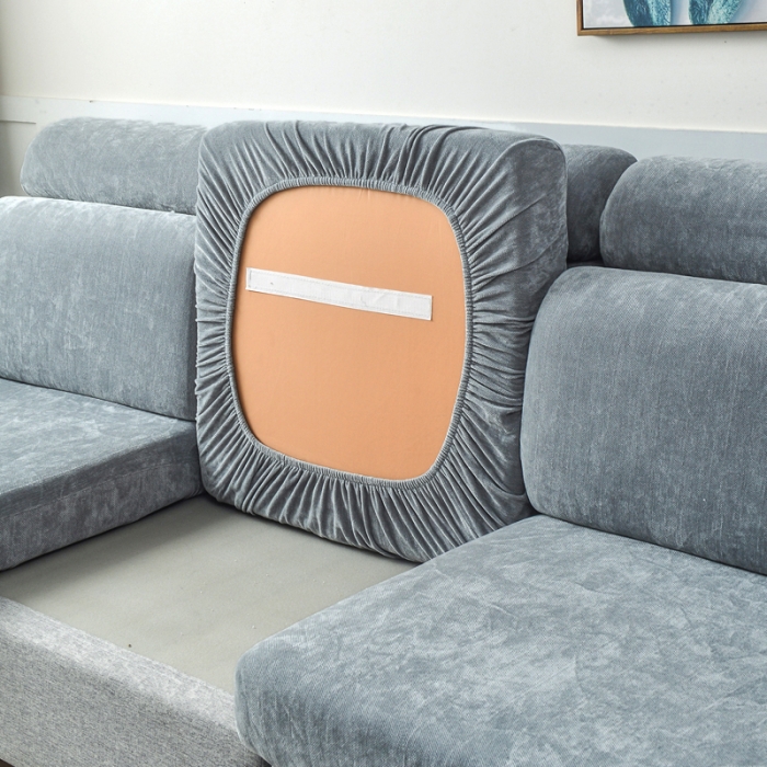 91家纺网 家纺一手货源 找家纺 千彤 2023新款常规款雪尼尔沙发笠系列 中性灰