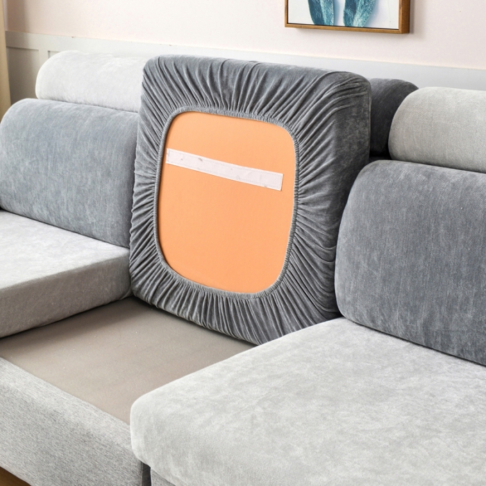 91家纺网 家纺一手货源 找家纺 千彤 2023新款常规款雪尼尔沙发笠系列 中性灰银灰