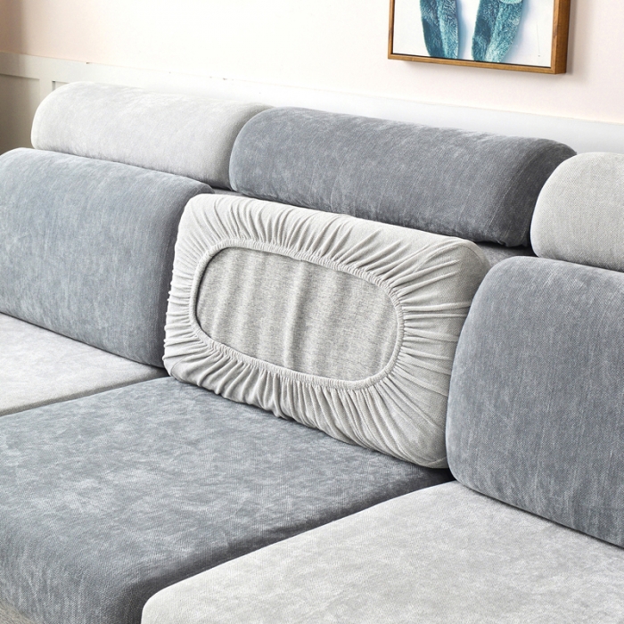 91家纺网 家纺一手货源 找家纺 千彤 2023新款常规款雪尼尔沙发笠系列 中性灰银灰