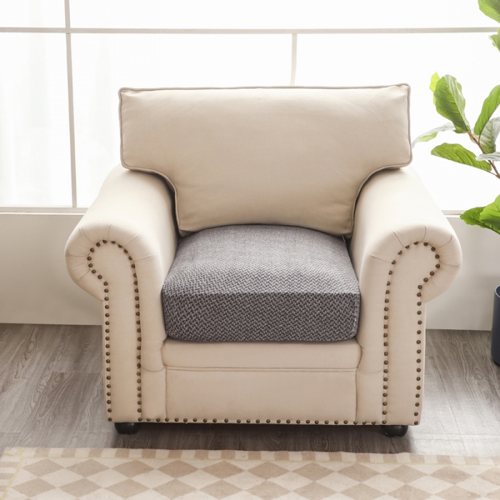 91家纺网 家纺一手货源 找家纺 兴妮雅家纺 2023新款雪尼尔坐垫套沙发笠弹力全包冬季加厚沙发坐垫套 深灰