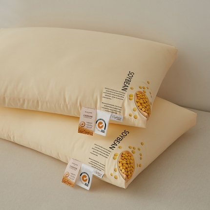 91家纺网 家纺一手货源 找家纺 （总）乐可 2023新款全棉大豆枕 枕头枕芯