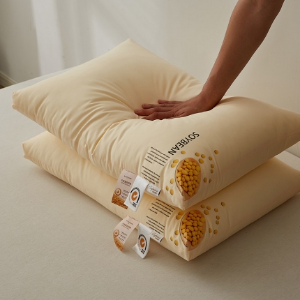 91家纺网 家纺一手货源 找家纺 （总）乐可 2023新款全棉大豆枕 枕头枕芯