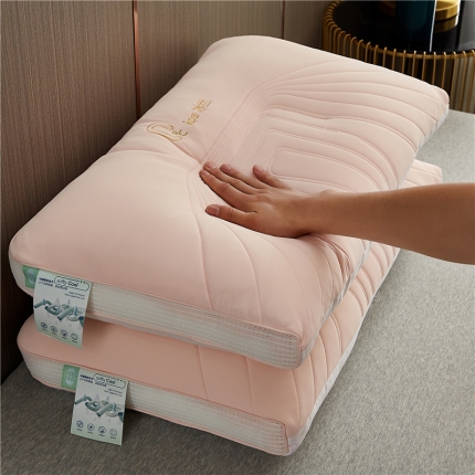 91家纺网 家纺一手货源 找家纺 （总）乐可 2023新款冰丝乳胶护颈枕 枕头枕芯