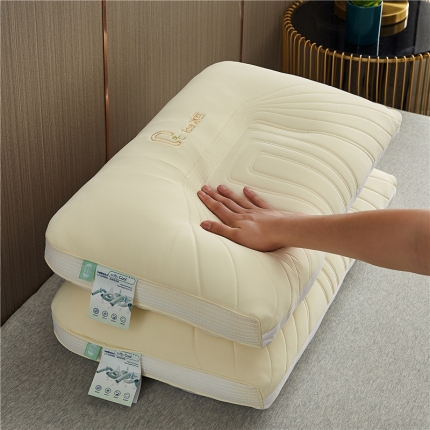 91家纺网 家纺一手货源 找家纺 （总）乐可 2023新款冰丝乳胶护颈枕 枕头枕芯